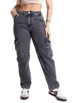 Calça Jeans Sawary Barrel - 281254 - cinza 42