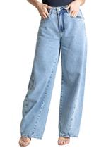 Calça Jeans Sawary Barrel - 283790 - Azul claro 42 Calça Jeans Sawary Barrel - 283790 - Azul claro 42