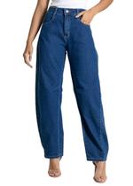 Calça Jeans Sawary Barrel - 283972 - Azul 44 Calça Jeans Sawary Barrel - 283972 - Azul 44