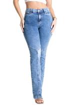 Calça Jeans Sawary Boot Cut - 280803 - Azul médio 36 Calça Jeans Sawary Boot Cut - 280803 - Azul médio 36