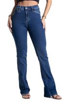 Calça Jeans Sawary Boot Cut - 281260 - Azul médio 44 Calça Jeans Sawary Boot Cut - 281260 - Azul médio 44