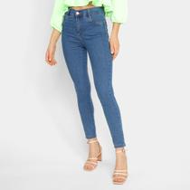 Calça jeans sawary feminino skinny cintura alta com elastano 270266