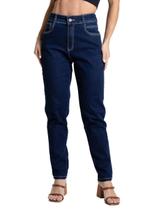 Calça Jeans Sawary Mom - 281262 - Azul escuro 42 Calça Jeans Sawary Mom - 281262 - Azul escuro 42
