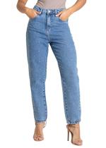 Calça Jeans Sawary Mom Brilho - 283505 - Azulbr 44 Calça Jeans Sawary Mom Brilho - 283505 - Azulbr 44