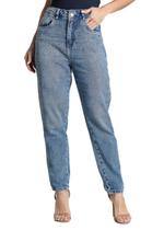 Calça Jeans Sawary Mom Brilho - 283600 - Azul 44 Calça Jeans Sawary Mom Brilho - 283600 - Azul 44