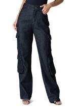 Calça Jeans Sawary Reta Petit - 282716 - Azul escuro 36 Calça Jeans Sawary Reta Petit - 282716 - Azul escuro 36