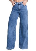Calça Jeans Sawary Super Wide Leg - 282073 - Azul medio 36 Calça Jeans Sawary Super Wide Leg - 282073 - Azul medio 36