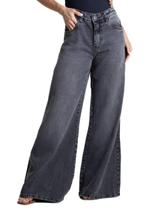 Calça Jeans Sawary Super Wide Leg - 282322 - pretabr 42 Calça Jeans Sawary Super Wide Leg - 282322 - pretabr 42
