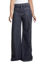 Calça Jeans Sawary Super Wide Leg - 282604 - preto 40 Calça Jeans Sawary Super Wide Leg - 282604 - preto 40