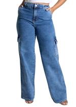 Calça Jeans Sawary Wide Leg - 277869 Azul Calça Jeans Sawary Wide Leg - 277869 Azul