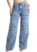 Calça Jeans Sawary Wide Leg - 280601 Azul
