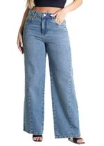 Calça Jeans Sawary Wide Leg - 281021 - Azul medio 44