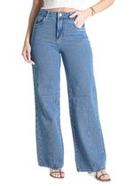 Calça Jeans Sawary Wide Leg - 281257 - Azul 44 Calça Jeans Sawary Wide Leg - 281257 - Azul 44