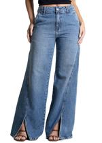 Calça Jeans Sawary Wide Leg - 281633 - Azul médio 44