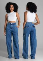 Calça Jeans Sawary Wide Leg - 282021 - Azulbr 36 Calça Jeans Sawary Wide Leg - 282021 - Azulbr 36