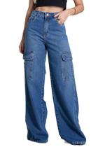 Calça Jeans Sawary Wide Leg - 282633 - Azulbr 40
