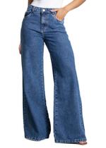 Calça Jeans Sawary Wide Leg - 282691 - Azul médio 44