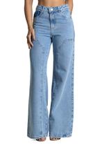 Calça Jeans Sawary Wide Leg - 283131 - Azul claro 44 Calça Jeans Sawary Wide Leg - 283131 - Azul claro 44