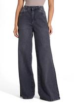 Calça Jeans Sawary Wide Leg - 283327 - Preto 42 Calça Jeans Sawary Wide Leg - 283327 - Preto 42
