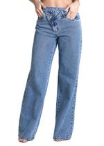 Calça Jeans Sawary Wide Leg - 283690 - Azul br 42 Calça Jeans Sawary Wide Leg - 283690 - Azul br 42