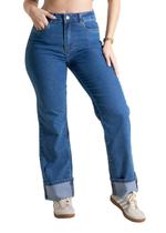 Calça Jeans Sawary Wide Leg Petit - 279939 Azul