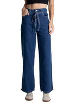 Calça Jeans Sawary Wide Leg Petit - 280814 - Azul médio 34