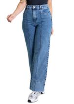 Calça Jeans Sawary Wide Leg Petit - 280900 - Azul médio 46