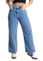 Calça Jeans Sawary Wide Leg Petit - 280953 - Azul 44