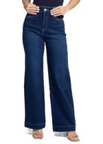 Calça Jeans Sawary Wide Leg Petit - 282060 - Azul escuro 40