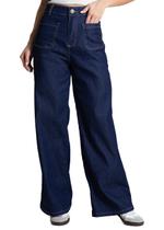 Calça Jeans Sawary Wide Leg Petit - 282842 - Azulbr 42 Calça Jeans Sawary Wide Leg Petit - 282842 - Azulbr 42