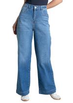 Calça Jeans Sawary Wide Leg Petit - 283931 - Azul médio 36 Calça Jeans Sawary Wide Leg Petit - 283931 - Azul médio 36