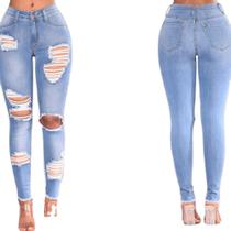 Calca jeans shinny tamanho único 34 ao 50
