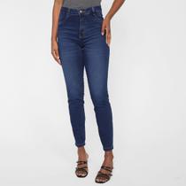 Calça Jeans Skinny Cambos Cropped Com Push Up Feminina