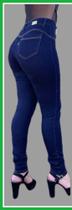 Calça jeans skinny cintura alta adulto feminino tamanho 38 na cor azul bic