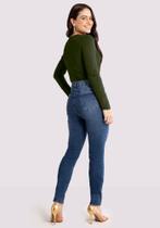 Calça jeans skinny cintura alta chapa barriga lunender 20830