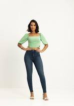 Calça Jeans Skinny Cintura Média Fit For Me LUNENDER 21074 Calça Jeans Skinny Cintura Média Fit For Me LUNENDER 21074
