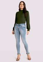 Calça Jeans Skinny Com Detalhe Barra Lunender 20842 Calça Jeans Skinny Com Detalhe Barra Lunender 20842