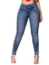 Calça Jeans Skinny com Logomania Lateral Pit Bull Jeans