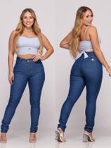 Calça Jeans Skinny Feminina Basica Cintura Alta Elastano Lycra Conforto e Estilo Linha Premium - achadinho