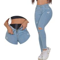 Calça Jeans Skinny Feminina Cinta Modeladora Alta Dia a Dia - LD Jeans