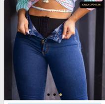Calça jeans Skinny feminina com cinta modeladora
