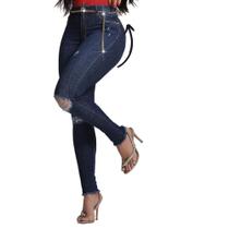 Calça Jeans Skinny Feminina Levanta Bumbum Cintura Alta Moda - LD Jeans