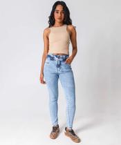 Calça Jeans Skinny Feminina Marmorizada Azul-01003
