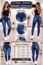 Calça Jeans Skinny Feminina Modela e Valoriza o Corpo Confortável Cintura Alta Elasticidade Modela Bumbum Calça Jeans Skinny Feminina Modela e Valoriza o Corpo Confortável Cintura Alta Elasticidade Modela Bumbum