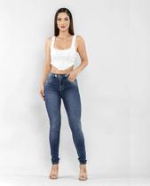 Calça Jeans Skinny Intermediaria Botão Duplo Consciência Jeans