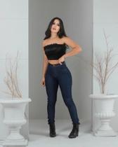 Calça Jeans Skinny lisa Cintura alta