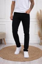 Calça Jeans Skinny Masculina com Elastano - Preto Premium Fit para Estilo Moderno Calça Jeans Skinny Masculina com Elastano - Preto Premium Fit para Estilo Moderno