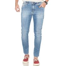 Calça Jeans Skinny Masculina Desfiada Com Elastano Casual