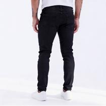 Calça Jeans Skinny Masculina Preta Com Elastano Premium Slim