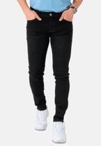 Calça Jeans Skinny Masculina Preta Elastano Boen Jeans